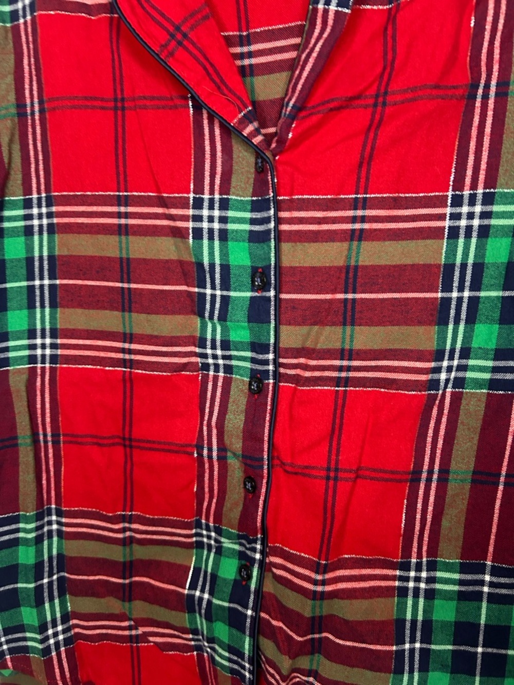 Joyspun Red Plaid Pajama Set Women’s L Christmas Flannel Lounge Set - Picture 6 of 10